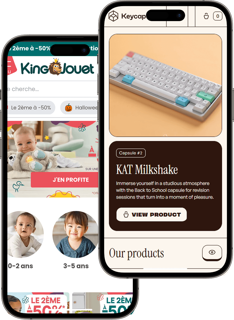 Illustration des interfaces utilisateur sur des appareils mobiles